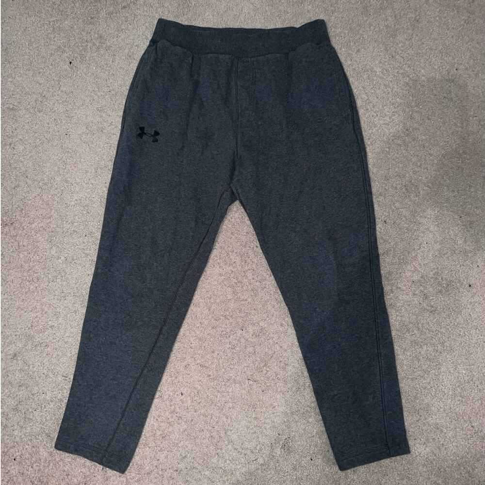 UA mens fitted gray waistband sweatpants size XL